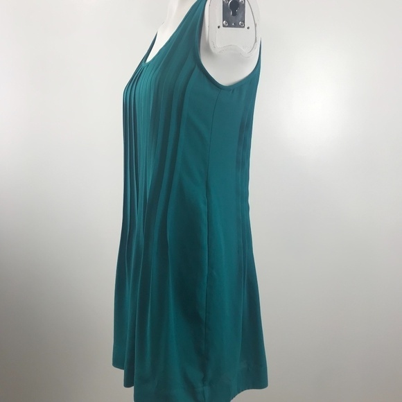 Aritzia Babaton Ilja Pleated Green/Blue Dress - Picture 5 of 7